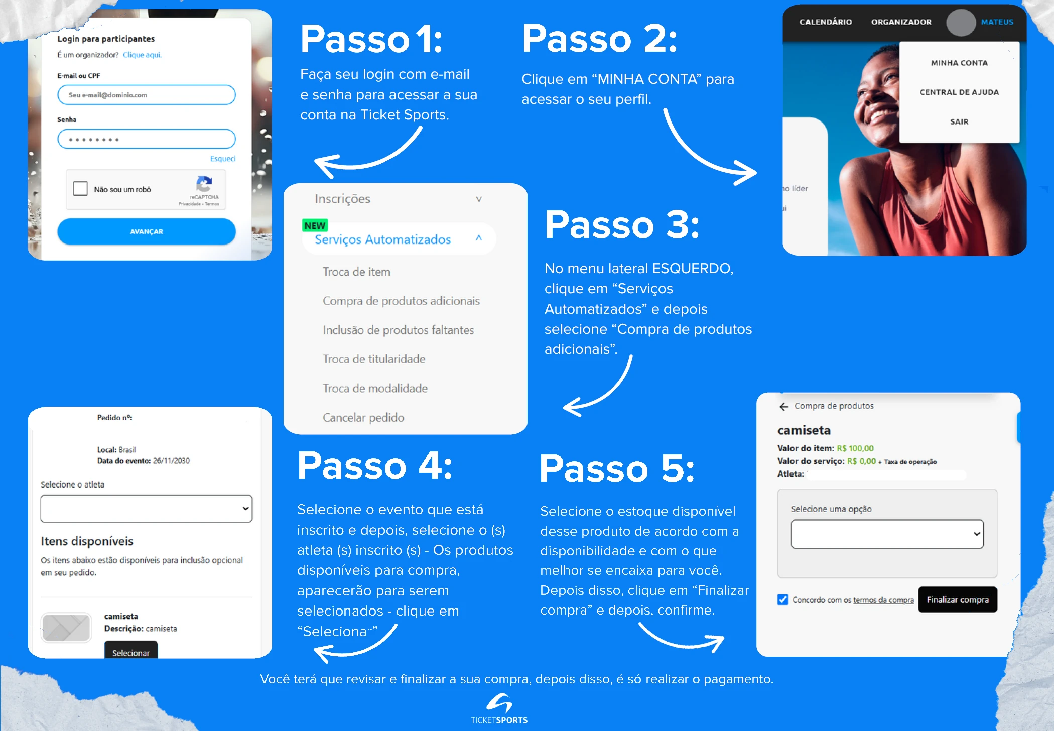 Passo a passo para compra